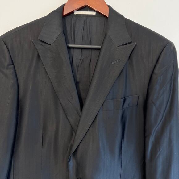 Protocolo Men's 3-Piece Tuxedo Black Suit - Picture 3 of 16